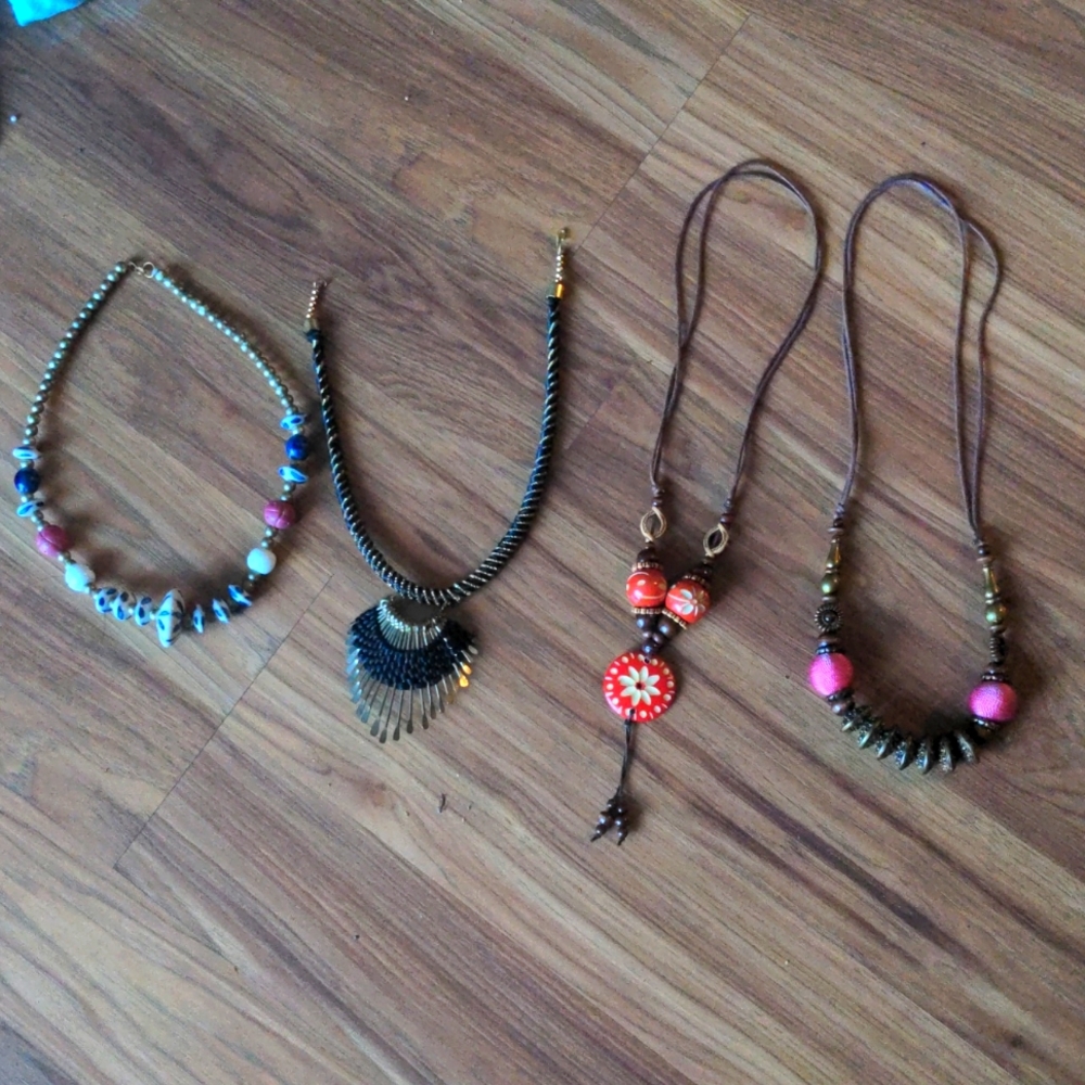 NWT. 4 for 8. Bohemian Necklaces